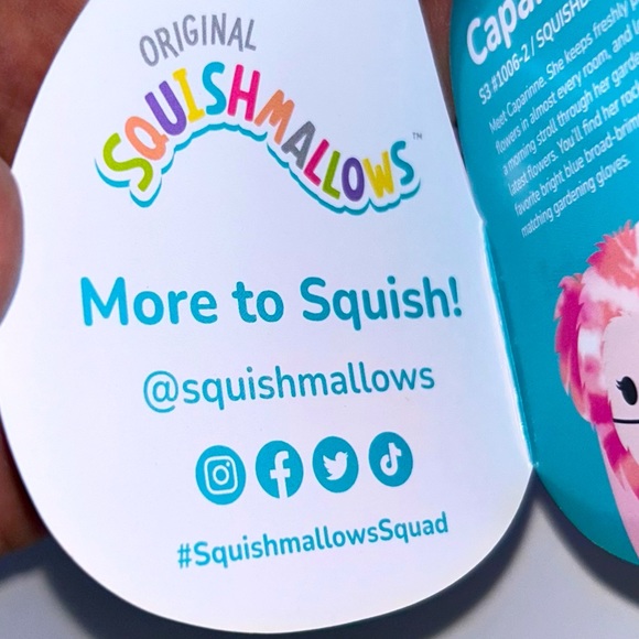 CAPARINNE 🐾 Pink Big Foot Squishmallow Clip Original Squishmallows ☆》NWT《☆ - Picture 6 of 6